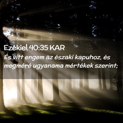 Picture 02 - Ezékiel 40:35 KAR - És vitt engem az északi kapuhoz, és megméré - Bible Verse Picture