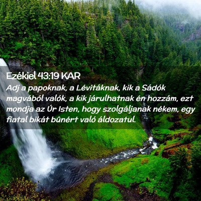 Picture 02 - Ezékiel 43:19 KAR - Adj a papoknak, a Lévitáknak, kik a Sádók - Bible Verse Picture