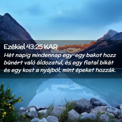 Picture 02 - Ezékiel 43:25 KAR - Hét napig mindennap egy-egy bakot hozz bûnért - Bible Verse Picture