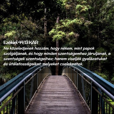 Picture 02 - Ezékiel 44:13 KAR - Ne közeledjenek hozzám, hogy nékem, mint papok - Bible Verse Picture