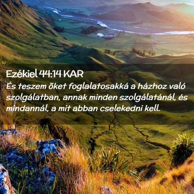 Picture 02 - Ezékiel 44:14 KAR - És teszem õket foglalatosakká a házhoz való - Bible Verse Picture