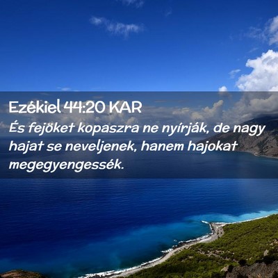 Picture 02 - Ezékiel 44:20 KAR - És fejöket kopaszra ne nyírják, de nagy hajat - Bible Verse Picture