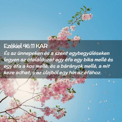 Picture 02 - Ezékiel 46:11 KAR - És az ünnepeken és a szent egybegyûléseken - Bible Verse Picture