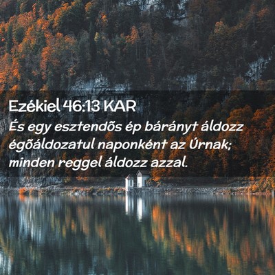 Picture 02 - Ezékiel 46:13 KAR - És egy esztendõs ép bárányt áldozz - Bible Verse Picture