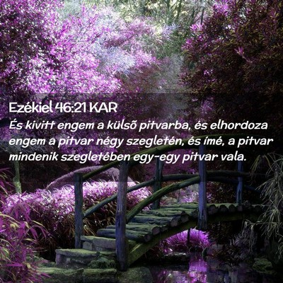 Picture 02 - Ezékiel 46:21 KAR - És kivitt engem a külsõ pitvarba, és - Bible Verse Picture