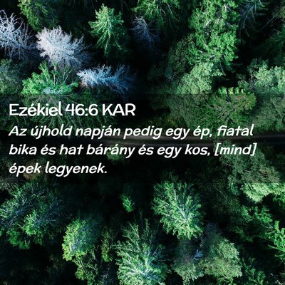 Picture 02 - Ezékiel 46:6 KAR - Az újhold napján pedig egy ép, fiatal bika és - Bible Verse Picture