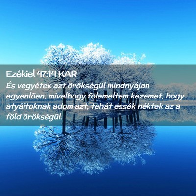 Picture 02 - Ezékiel 47:14 KAR - És vegyétek azt örökségül mindnyájan - Bible Verse Picture