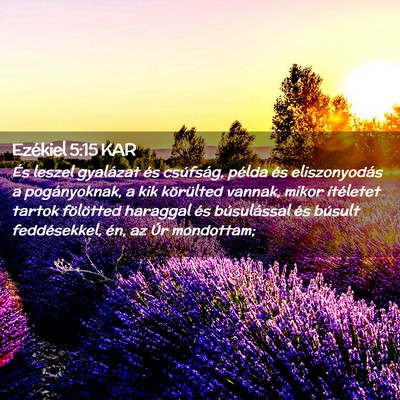 Picture 02 - Ezékiel 5:15 KAR - És leszel gyalázat és csúfság, példa és - Bible Verse Picture
