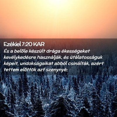 Picture 02 - Ezékiel 7:20 KAR - És a belõle készült drága ékességeket - Bible Verse Picture