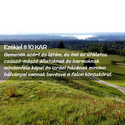 Picture 02 - Ezékiel 8:10 KAR - Bemenék azért és látám, és ímé az - Bible Verse Picture