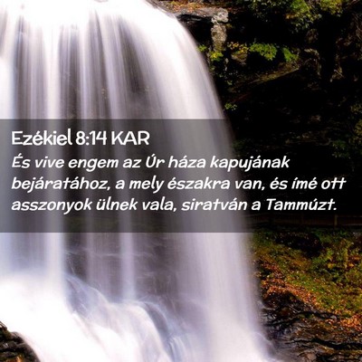 Picture 02 - Ezékiel 8:14 KAR - És vive engem az Úr háza kapujának - Bible Verse Picture