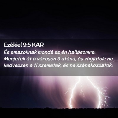 Picture 02 - Ezékiel 9:5 KAR - És amazoknak mondá az én hallásomra: Menjetek - Bible Verse Picture
