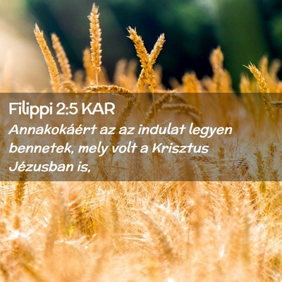 Picture 02 - Filippi 2:5 KAR - Annakokáért az az indulat legyen bennetek, mely - Bible Verse Picture