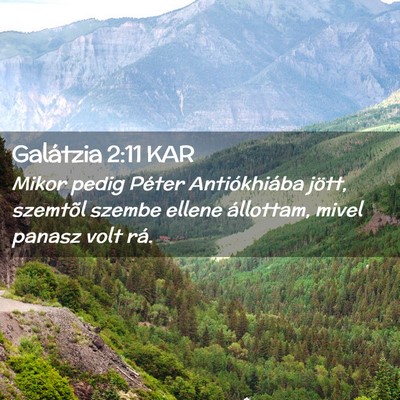 Picture 02 - Galátzia 2:11 KAR - Mikor pedig Péter Antiókhiába jött, szemtõl - Bible Verse Picture