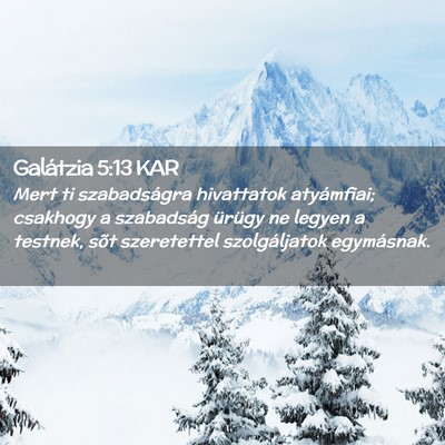 Picture 02 - Galátzia 5:13 KAR - Mert ti szabadságra hivattatok atyámfiai; - Bible Verse Picture