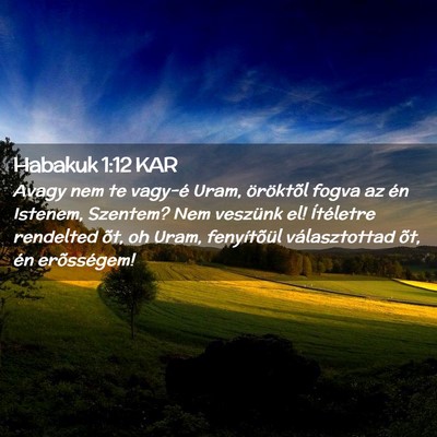 Picture 02 - Habakuk 1:12 KAR - Avagy nem te vagy-é Uram, öröktõl fogva az - Bible Verse Picture