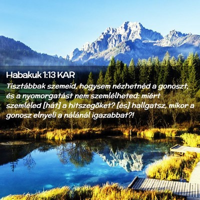 Picture 02 - Habakuk 1:13 KAR - Tisztábbak szemeid, hogysem nézhetnéd a - Bible Verse Picture