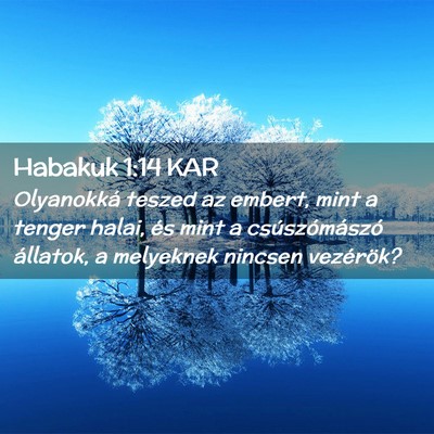Picture 02 - Habakuk 1:14 KAR - Olyanokká teszed az embert, mint a tenger halai, - Bible Verse Picture