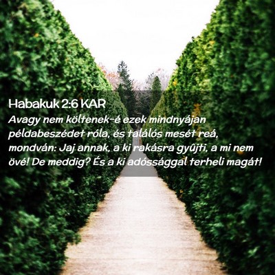Picture 02 - Habakuk 2:6 KAR - Avagy nem költenek-é ezek mindnyájan - Bible Verse Picture