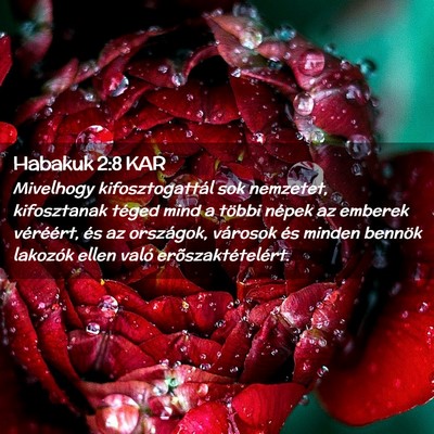 Picture 02 - Habakuk 2:8 KAR - Mivelhogy kifosztogattál sok nemzetet, - Bible Verse Picture