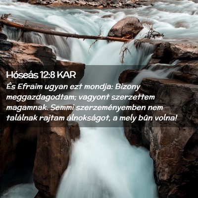 Picture 02 - Hóseás 12:8 KAR - És Efraim ugyan ezt mondja: Bizony - Bible Verse Picture