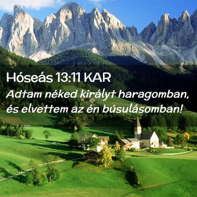 Picture 02 - Hóseás 13:11 KAR - Adtam néked királyt haragomban, és elvettem az - Bible Verse Picture