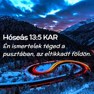 Picture 02 - Hóseás 13:5 KAR - Én ismertelek téged a pusztában, az eltikkadt - Bible Verse Picture
