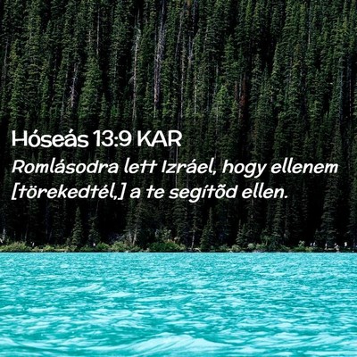 Picture 02 - Hóseás 13:9 KAR - Romlásodra lett Izráel, hogy ellenem - Bible Verse Picture
