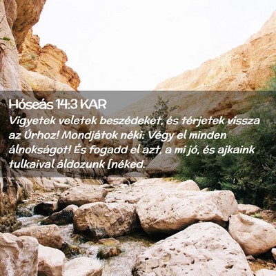 Picture 02 - Hóseás 14:3 KAR - Vigyetek veletek beszédeket, és térjetek - Bible Verse Picture