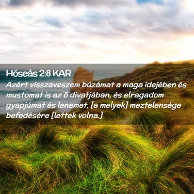 Picture 02 - Hóseás 2:8 KAR - Azért visszaveszem búzámat a maga idejében - Bible Verse Picture