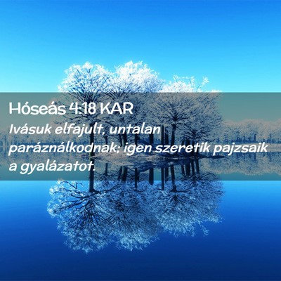 Picture 02 - Hóseás 4:18 KAR - Ivásuk elfajult, untalan paráználkodnak; igen - Bible Verse Picture