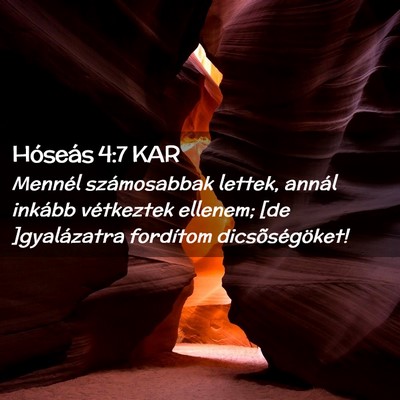 Picture 02 - Hóseás 4:7 KAR - Mennél számosabbak lettek, annál inkább - Bible Verse Picture