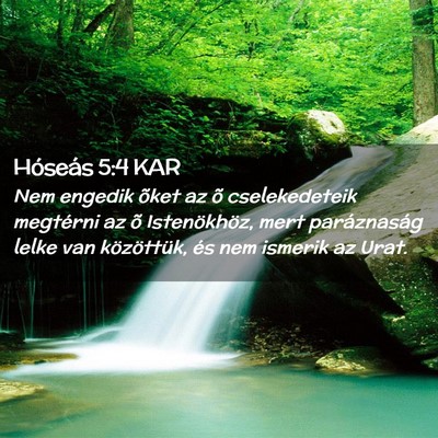Picture 02 - Hóseás 5:4 KAR - Nem engedik õket az õ cselekedeteik megtérni - Bible Verse Picture