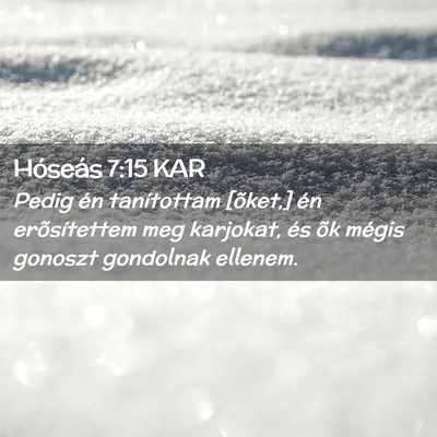 Picture 02 - Hóseás 7:15 KAR - Pedig én tanítottam [õket,] én erõsítettem - Bible Verse Picture