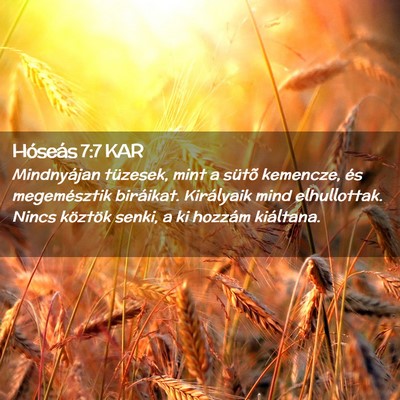 Picture 02 - Hóseás 7:7 KAR - Mindnyájan tüzesek, mint a sütõ kemencze, és - Bible Verse Picture
