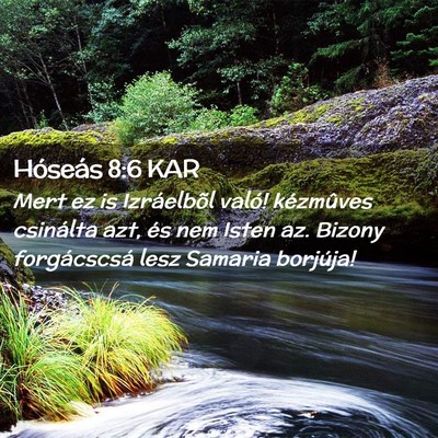 Picture 02 - Hóseás 8:6 KAR - Mert ez is Izráelbõl való! kézmûves - Bible Verse Picture