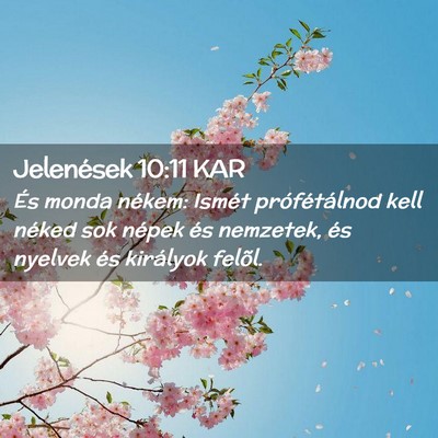 Picture 02 - Jelenések 10:11 KAR - És monda nékem: Ismét prófétálnod kell - Bible Verse Picture