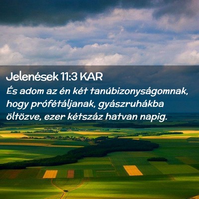 Picture 02 - Jelenések 11:3 KAR - És adom az én két tanúbizonyságomnak, hogy - Bible Verse Picture