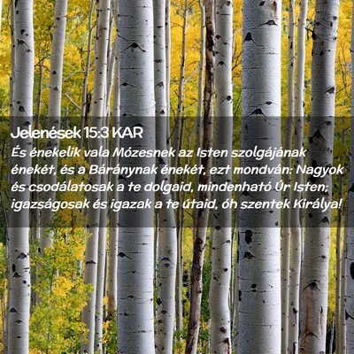 Picture 02 - Jelenések 15:3 KAR - És énekelik vala Mózesnek az Isten - Bible Verse Picture