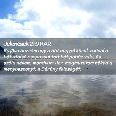 Picture 02 - Jelenések 21:9 KAR - És jöve hozzám egy a hét angyal közül, a - Bible Verse Picture