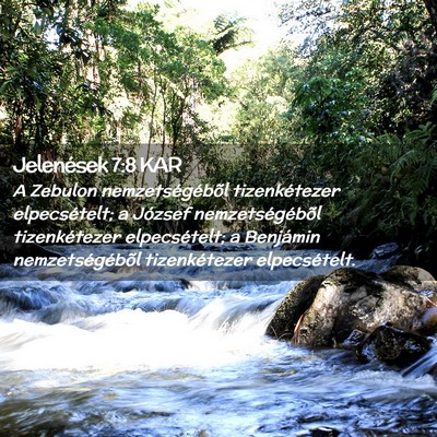 Picture 02 - Jelenések 7:8 KAR - A Zebulon nemzetségébõl tizenkétezer - Bible Verse Picture
