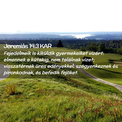 Picture 02 - Jeremiás 14:3 KAR - Fejedelmeik is kiküldik gyermekeiket vízért: - Bible Verse Picture