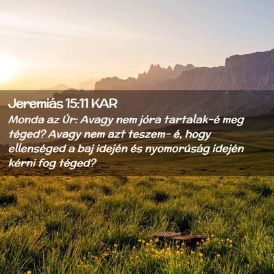 Picture 02 - Jeremiás 15:11 KAR - Monda az Úr: Avagy nem jóra tartalak-é meg - Bible Verse Picture
