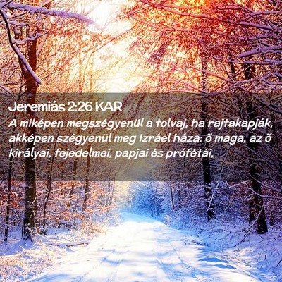 Picture 02 - Jeremiás 2:26 KAR - A miképen megszégyenül a tolvaj, ha - Bible Verse Picture
