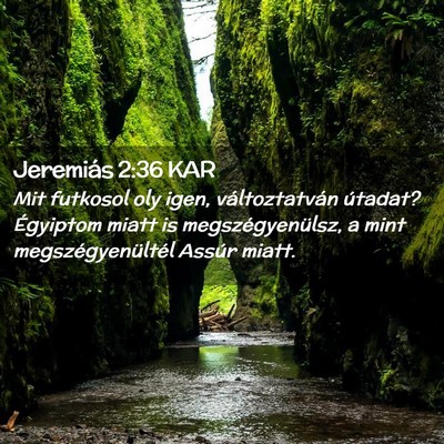 Picture 02 - Jeremiás 2:36 KAR - Mit futkosol oly igen, változtatván útadat? - Bible Verse Picture