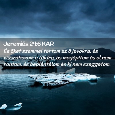 Picture 02 - Jeremiás 24:6 KAR - És õket szemmel tartom az õ javokra, és - Bible Verse Picture