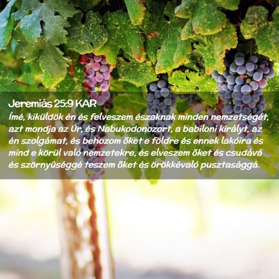 Picture 02 - Jeremiás 25:9 KAR - Ímé, kiküldök én és felveszem északnak - Bible Verse Picture