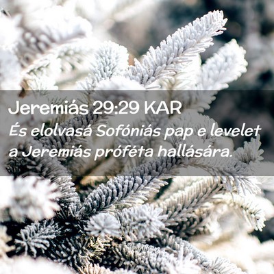 Picture 02 - Jeremiás 29:29 KAR - És elolvasá Sofóniás pap e levelet a - Bible Verse Picture