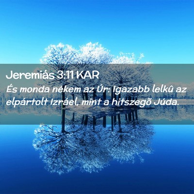 Picture 02 - Jeremiás 3:11 KAR - És monda nékem az Úr: Igazabb lelkû az - Bible Verse Picture