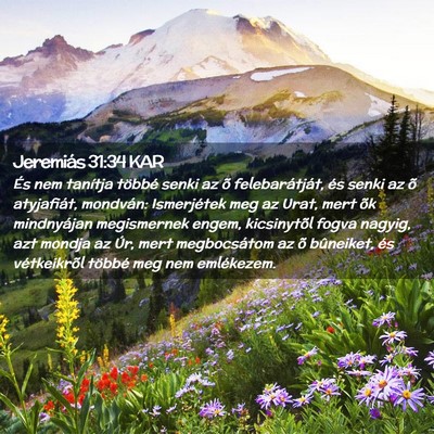Picture 02 - Jeremiás 31:34 KAR - És nem tanítja többé senki az õ - Bible Verse Picture
